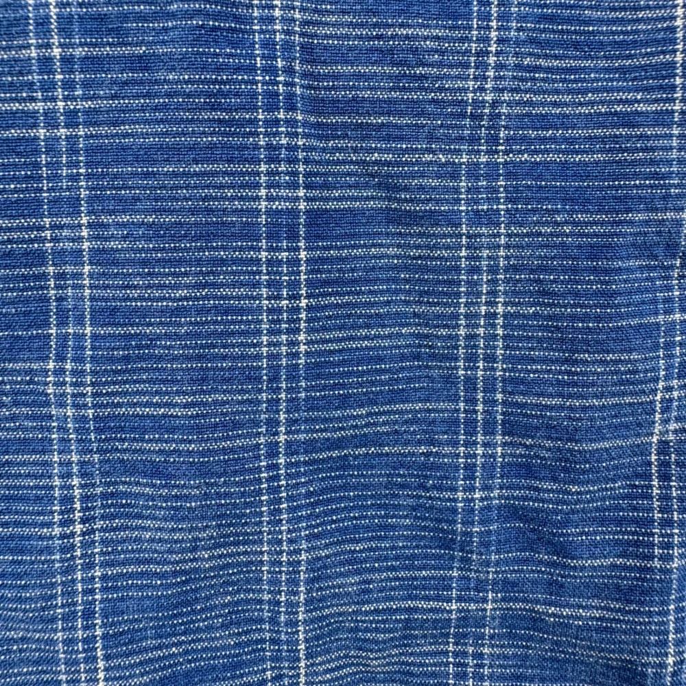 Tommy Bahama Mens XL Blue Silk Windowpane Check Short Sleeve Button Up Shirt - Picture 10 of 12